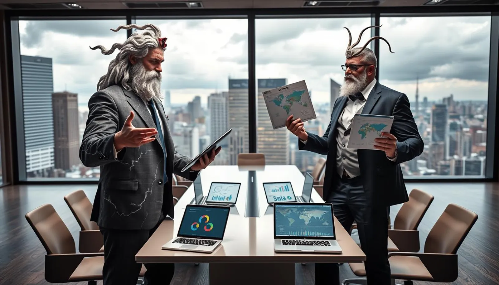 Cover for Zeus vs Poseidon: Comparing Business Strategies