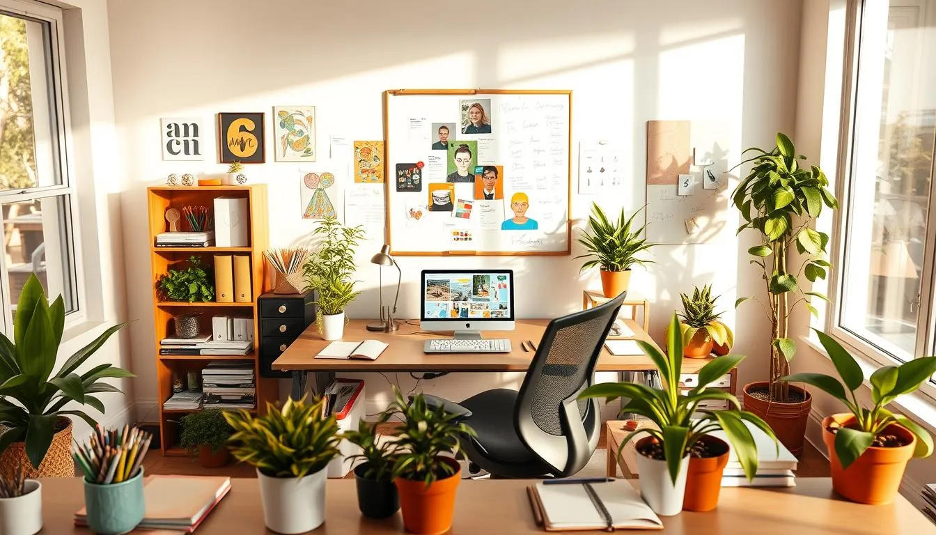 creative workspace organization